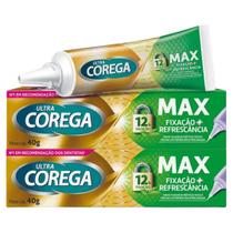 Kit 2 Ultra Corega Creme Menta Fixador de Dentaduras 40g