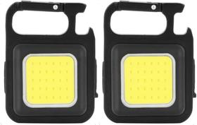 kit 2 Ultra Lanternas Mini Chaveiro Led Mosquetão Resistente Água Luz Branco 800 lúmens