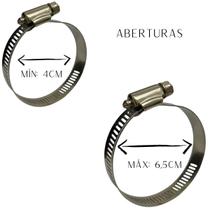 Kit 2 Un Abraçadeira Regulagem 40Mm Até 65Mm Rosca 4 À 6,5 Kit 2 Un Abraçadeira Regulagem 40Mm Até 65Mm Rosca 4 À 6,5