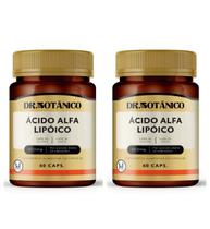 Kit 2 Un - Acido Alfa Lipoico 600Mg 60 Caps - Dr. Botanico