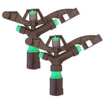 Kit 2 Un. Aspersor De Impacto 1" POL irrigador canhão alcance até 30 metros de Pasto Horta Jardim