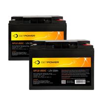 Kit 2 Un Bateria Selada Gel 12v 20ah - Get Power Gp12-20dc