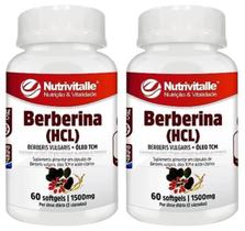 Kit 2 Un - Berberina Hcl 1500Mg 60 Capsulas Nutrivitalle