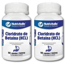 Kit 2 Un - Betaina Hcl 1500Mg 90 Cápsulas Nutrivitalle