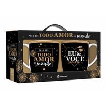 Kit 2 Un Caneca Porcelana 360ml "Todo Amor Do Mundo"