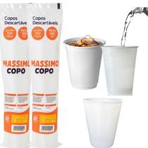 Kit 2 Un. Copo Descartável Branco Água Massimo 200ml 200un Kit 2 Un. Copo Descartável Branco Água Massimo 200ml 200un