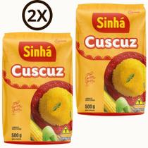 KIT 2 UN. Cuscuz Sinhá 500Grs Tradicional Farinha de Milho Flocada Sem Glúten KIT 2 UN. Cuscuz Sinhá 500Grs Tradicional Farinha de Milho Flocada Sem Glúten