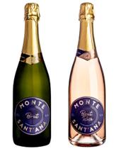 Kit 2 Un Espumante Monte Santana Brut e Brut Rosé 750 ml