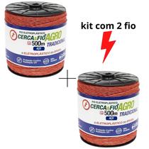 Kit 2 Un Fio Eletroplástico Cerca Rural 15x6 500m-igecast