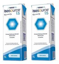 Kit 2 Un Isosource 1.5 1000ml - Nestlé Sabor Baunilha
