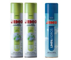 Kit 2 Un Jimo Limpa Box 400ml + 1 Un Jimo Limpa Vidros 400ml