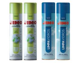 Kit 2 Un Jimo Limpa Box 400ml + 2 Un Jimo Limpa Vidros 400ml