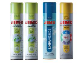 Kit 2 Un Jimo Limpa Box Banheiro + 1 Un Jimo Limpa Vidros + 1 Jimo Desengordurante Multiuso 400ml