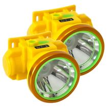 KIT 2 Un Lanterna de Cabeça Recarregável Super LED 3W USB 800mAh 3,7v