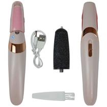 Kit 2 Un Lixador Pés Elétrico de Pés Recarregável completo