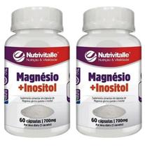 Kit 2 Un - Magnesio Inositol 700Mg 60 Capsulas Nutrivitalle