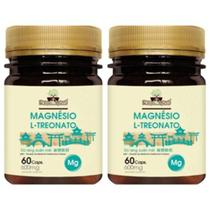 Kit 2 Un - Magnesio L Treonato 600Mg 60 Caps Folha & Raizes