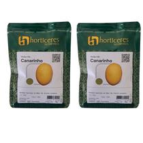 Kit 2 Un Melão Híbrido Canarinho Horticeres Produção Volumosa