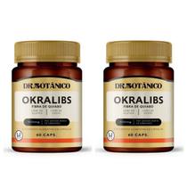 Kit 2 Un Okralibs Fibra Do Quiabo 600Mg 60 Capsulas Dr.