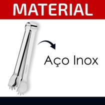 Kit 2 Un Pegador Pinça de Gelo e Fruta Aço Inox 18cm Kit 2 Un Pegador Pinça de Gelo e Fruta Aço Inox 18cm