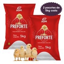 Kit 2 un PREFORTE Ração Pré Inicial P Aves 5kg