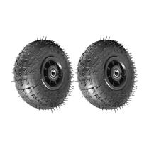 Kit 2 un roda pneum ajax 3.50-4 350x4 4l plástico rol 20mm