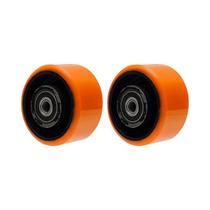 Kit 2 un roda poliuretano moldado 614pu 6pol 300kg p rodízio