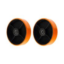 Kit 2 un roda poliuretano moldado 82pu 8 pol 400kg p rodízio