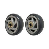 Kit 2 un roda pvc cinza 4 pol 100kg p/ rodízio Kit 2 un roda pvc cinza 4 pol 100kg p/ rodízio