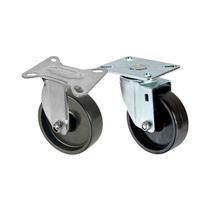 Kit 2 un roda rodízio fixo e giratório polipropileno 4 pol