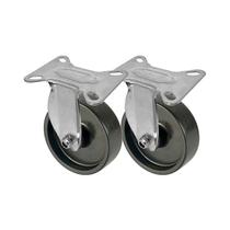 Kit 2 un roda rodízio fixo polipropileno 4" polegada pp
