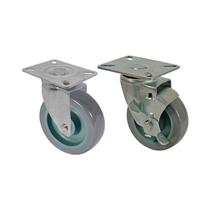 Kit 2 un roda rodízio giratório freio pvc bp 5 pol 130mm Kit 2 un roda rodízio giratório freio pvc bp 5 pol 130mm