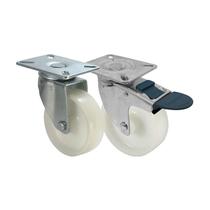 Kit 2 un roda rodízio giratório freio trava nylon 3 pol 75mm Kit 2 un roda rodízio giratório freio trava nylon 3 pol 75mm