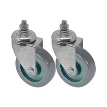 Kit 2 un roda rodízio giratório rosca pvc bp 3 pol 75mm Kit 2 un roda rodízio giratório rosca pvc bp 3 pol 75mm