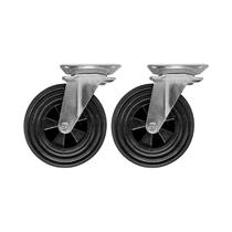 Kit 2 un rodízio giratório container lixeira 8x2 200kg