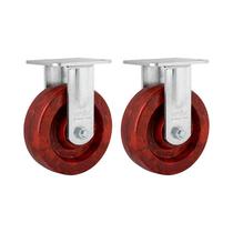 Kit 2 un rodízio roda fixo celeron marrom 6" 152mm 400kg