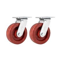 Kit 2 un rodízio roda giratório celeron marrom 6 152mm 400kg