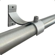 Kit 2 un Suporte Alumínio Perfil Invertido Varão Wave 28mm Cor Cortina Instalação Parafuso