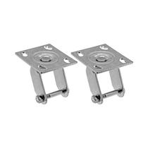 Kit 2 un suporte garfo giratório 8 pol p/rodízio