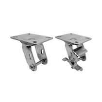 Kit 2 un suporte garfo giratório freio 4 pol p/ rodízio