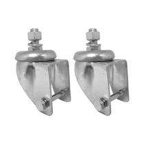 Kit 2 un suporte garfo giratório rosca 4 pol p/ rodízio Kit 2 un suporte garfo giratório rosca 4 pol p/ rodízio