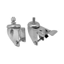 Kit 2 un suporte garfo giratório rosca freio 5 pol p/rodízio Kit 2 un suporte garfo giratório rosca freio 5 pol p/rodízio