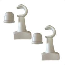 Kit 2 Un Suporte Plástico 19mm Varão Cortina Simples Comum Ilhós Argola Cor Par Ponteira Inclusa Kit 2 Un Suporte Plástico 19mm Varão Cortina Simples Comum Ilhós Argola Cor Par Ponteira Inclusa