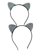 Kit 2 un Tiara Arco Gatinha com orelhinhas Infantil 11cm