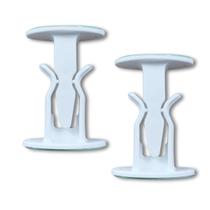 Kit 2 Un Trava Porta Fixador Prendedor Adesivo Parede Rodapé