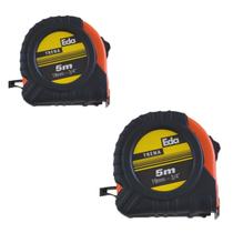 Kit 2 Un. Trena Corpo Emborrachado Metro e Polegada 5m x 19mm Profissional Kit 2 Un. Trena Corpo Emborrachado Metro e Polegada 5m x 19mm Profissional