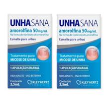 Kit 2 Un. Unha Sana Esmalte Antimicótico 50mg/ml Com 2,5ml - Kley Hertz