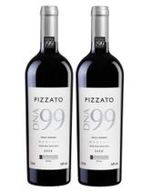 Kit 2 Un Vinho Pizzato DNA 99 Single Vineyard Merlot 750 ml