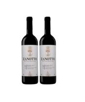 Kit 2 Un Vinho Zanotto Tinto Seco Merlot 750 ml