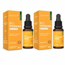 Kit 2 Un Vitamina D3 + K2 Gotas 20ml Puravida